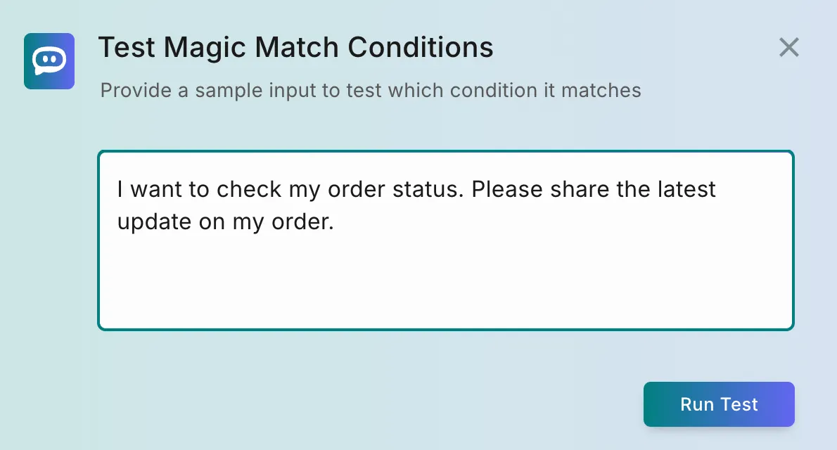 Test Magic Match Conditions